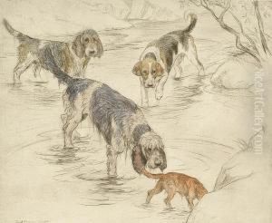 Border Terriers; Otter Hounds by George Vernon Stokes
