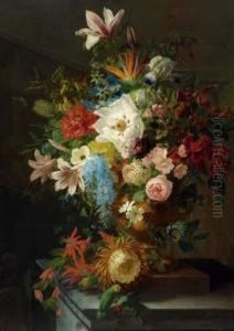 Stilleben Mit Blumen. 1833. by Leopold Stoll
