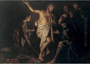 Saul And The Witch Of Endor by Matthias Stomer