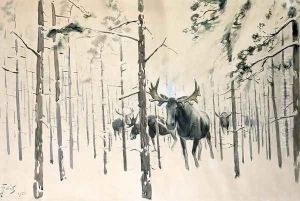 Moose, 1920 by Julian Falat