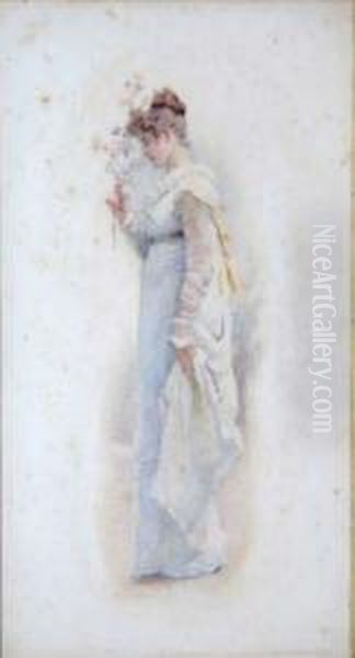 Spring - Junge Dame Mit Blutenzweig - view 1