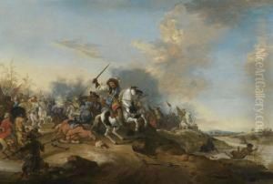 Schlachtgetummel Zwischen Kaiserlichen Truppen Und Turken.
