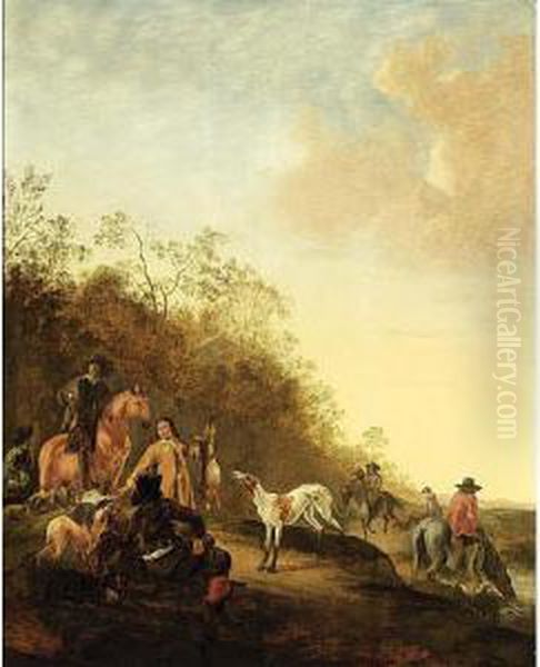 Huntsmen With Their Catch Returning From The Hunt - view 1