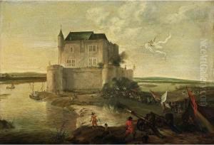 The Siege Of A Dutch(?) Fortified Castle by Dirck Willemsz. Stoop