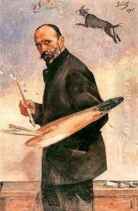 Self-portrait, 1896 by Julian Falat
