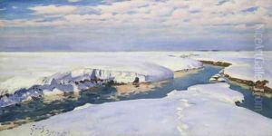 Winter Landscape, 1915 by Julian Falat