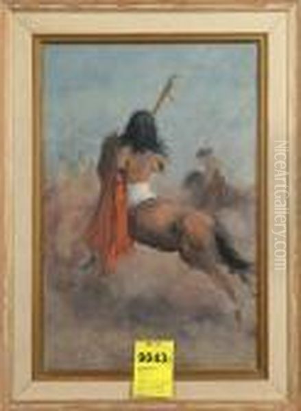 Ridande Indianer, Signerad G. Stoopendaal - view 1