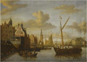 A View Of Amsterdam by Jacobus Storck
