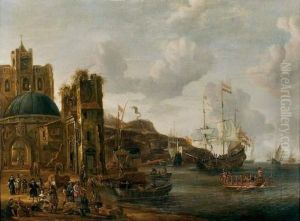 Scene De Port by Jacobus Storck