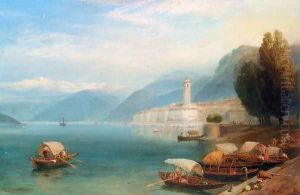 Lake Como by Myles Birket Foster