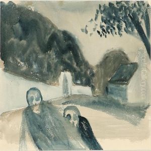 People In Scenery by Robert Storm Petersen