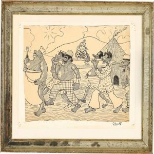 Composition With Figures by Robert Storm Petersen