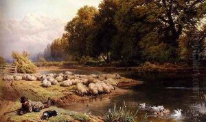 The Shepherd's Rest by Myles Birket Foster