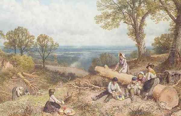 Children Gathering Primroses - view 1