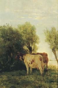 Cattle In A Landscape by Pieter Stortenbeker