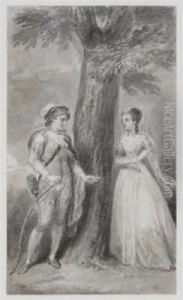 Henry & Emma From Matthew Prior's Poem For Lady's Poeticalmagazine by Thomas Stothard