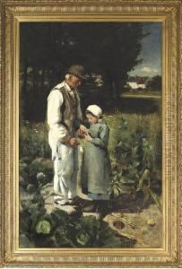 In The Fields, Anvers Sur Oise by Edward William Stott
