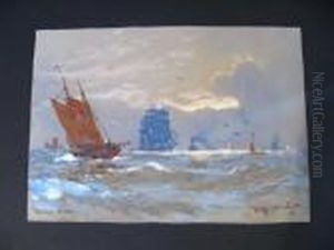 Stower "var Der Elbe" Signed
And Dated"willy Stower 06" Watercolour On Board. 273 Mm By 196mm by Willy Stower