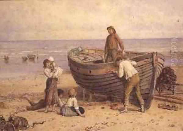Boat figures and sea - view 1