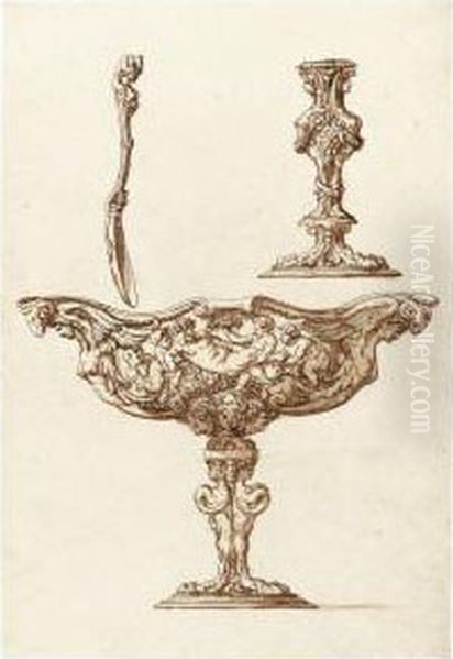 Tazza Withthe Drunken Bacchus And Putti - view 1