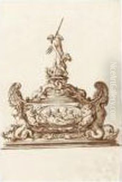 Salt Cellar With Poseidon Holdinghis Trident - view 1