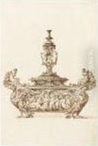 Design For An Elaborate Covered Salt Cellar Design For An Elaborate Covered Salt Cellar