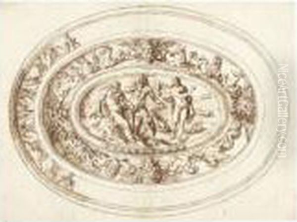 Design For An Elaborate Dish With Zeus - view 1