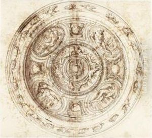 Design For A Basin With River Gods In Oval Compartments Design For A Basin With River Gods In Oval Compartments