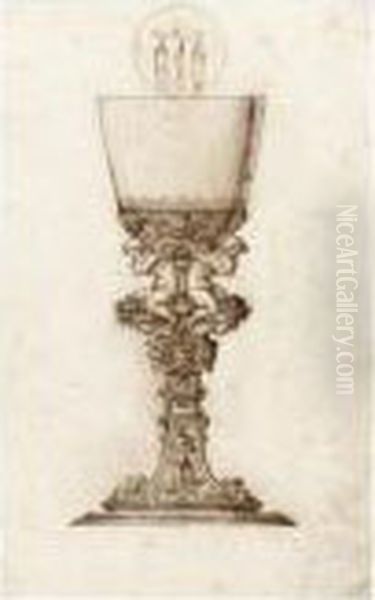 Design For A Chalice With A Roundel Of The Crucifixion - view 1