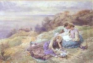 At Bonchurch Isle of Wight by Myles Birket Foster