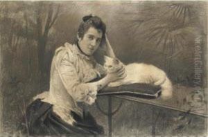 Ritratto Di Donna Con Gatto Ritratto Di Donna Con Gatto