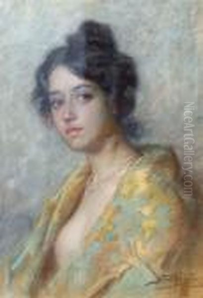Portrait Of A Young Lady With A String Of Pearls - view 1