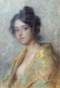 Portrait Of A Young Lady With A String Of Pearls Portrait Of A Young Lady With A String Of Pearls