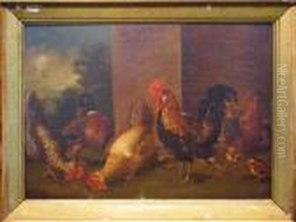 Fowl In A Barnyard - view 1