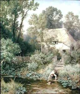 Fetching Water by Myles Birket Foster