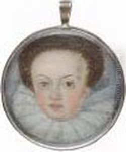 A Noblewoman, Head And Shoulders Wearing Ruff by Lorenz Strauch