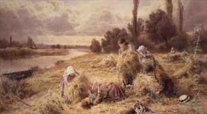 Haymaking by Myles Birket Foster
