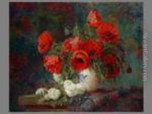 Mohnblumen In Vase by Max Theodor Streckenbach