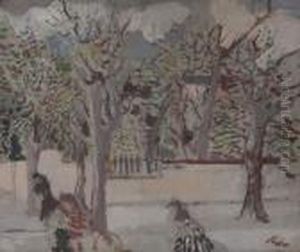 Promeneurs Sous Les Arbres by Paul Strecker