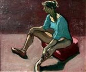 Sitzende Balletttanzerin by Paul Strecker