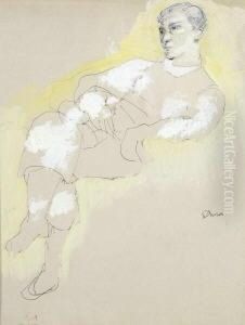 Junger Mann (selbstbildnis?). by Paul Strecker