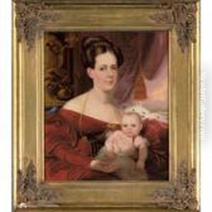 A Portrait Of Ann Marie Vick And Her Infant Daughter by Robert Street