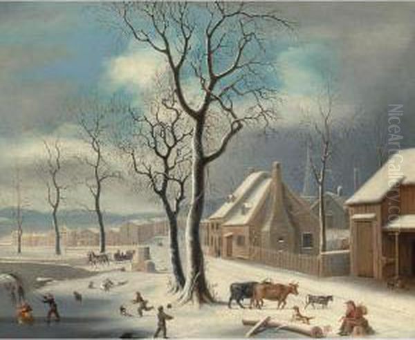 Village In Winter - view 1