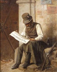Ujsagolvaso Ferfi by Franciszek Streitt
