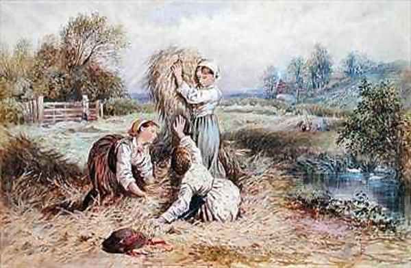 Children playing in a meadow - view 1