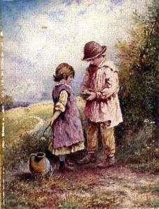 The Birds Nest by Myles Birket Foster