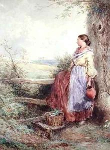 The Milkmaid 3 by Myles Birket Foster