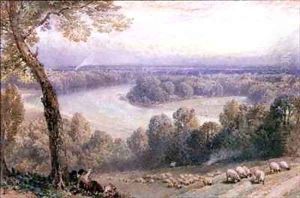 The Thames from Richmond Hill by Myles Birket Foster