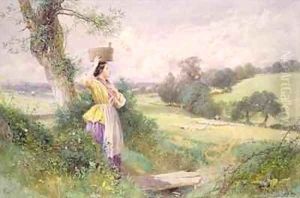 The Milkmaid by Myles Birket Foster