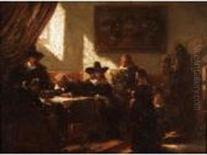 A Dutch Interior by Johannes Anthonie Balthasar Stroebel